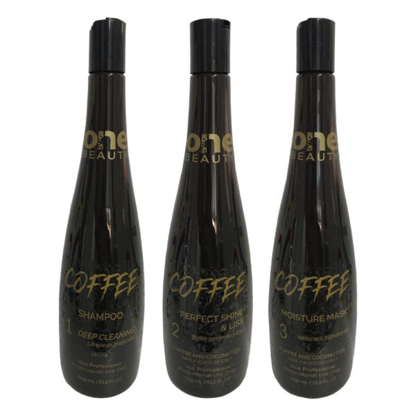 Alisado One Beauty 1,2,3 pasos coffe 1000 ml